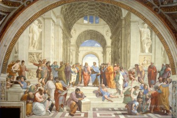 アテネ学派ルネサンスの巨匠ラファエロ Oil Paintings